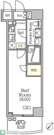アジールコート門前仲町の物件間取画像